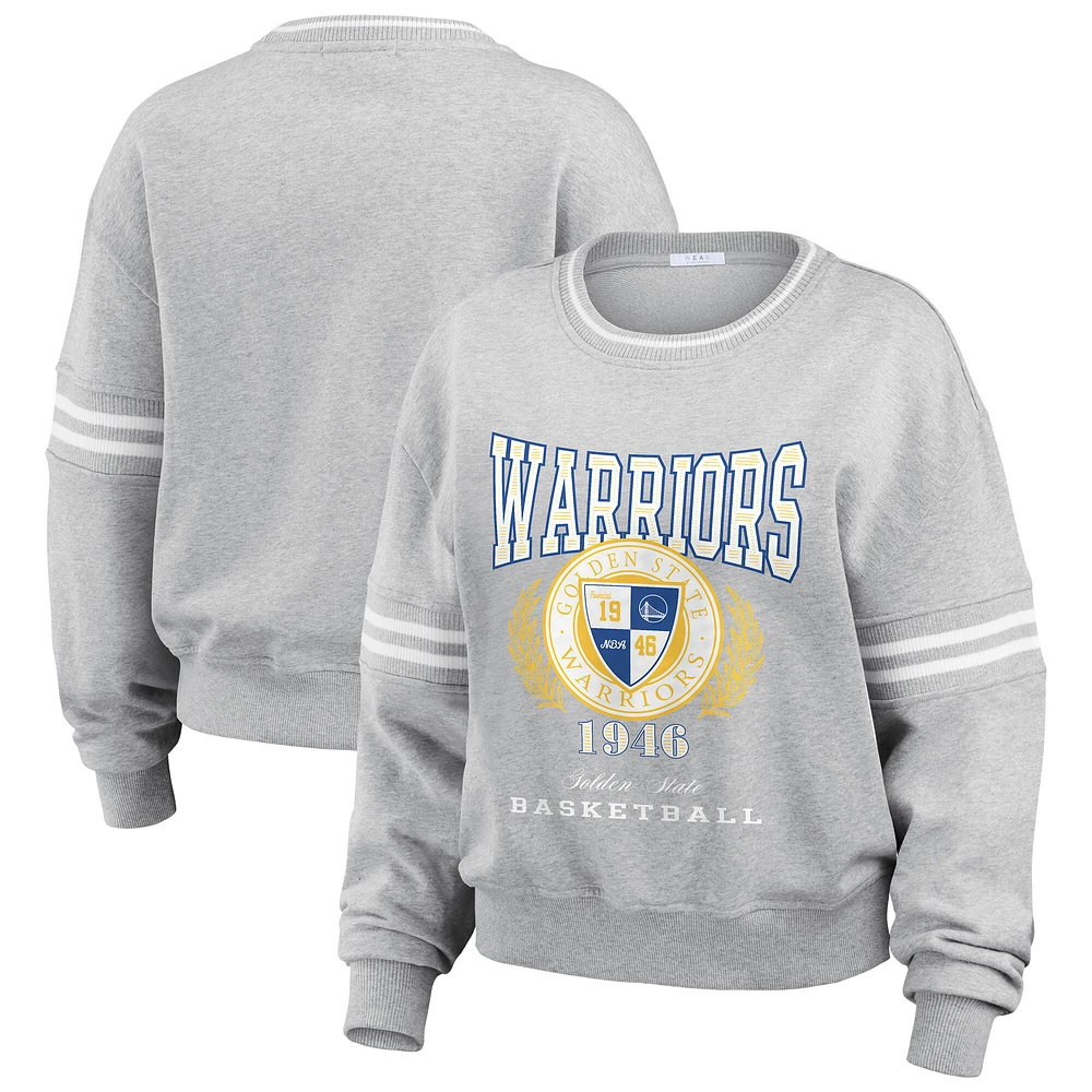 Sweat-shirt à capuche en molleton français pour femme WEAR by Erin Andrews Heather Gray Golden State Warriors