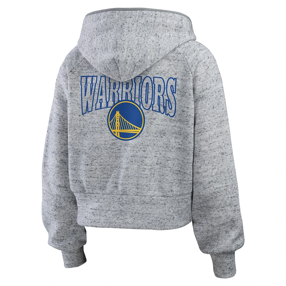 Sweat à capuche zippé intégral Speckled Radiator des Golden State Warriors de WEAR by Erin Andrews pour femme