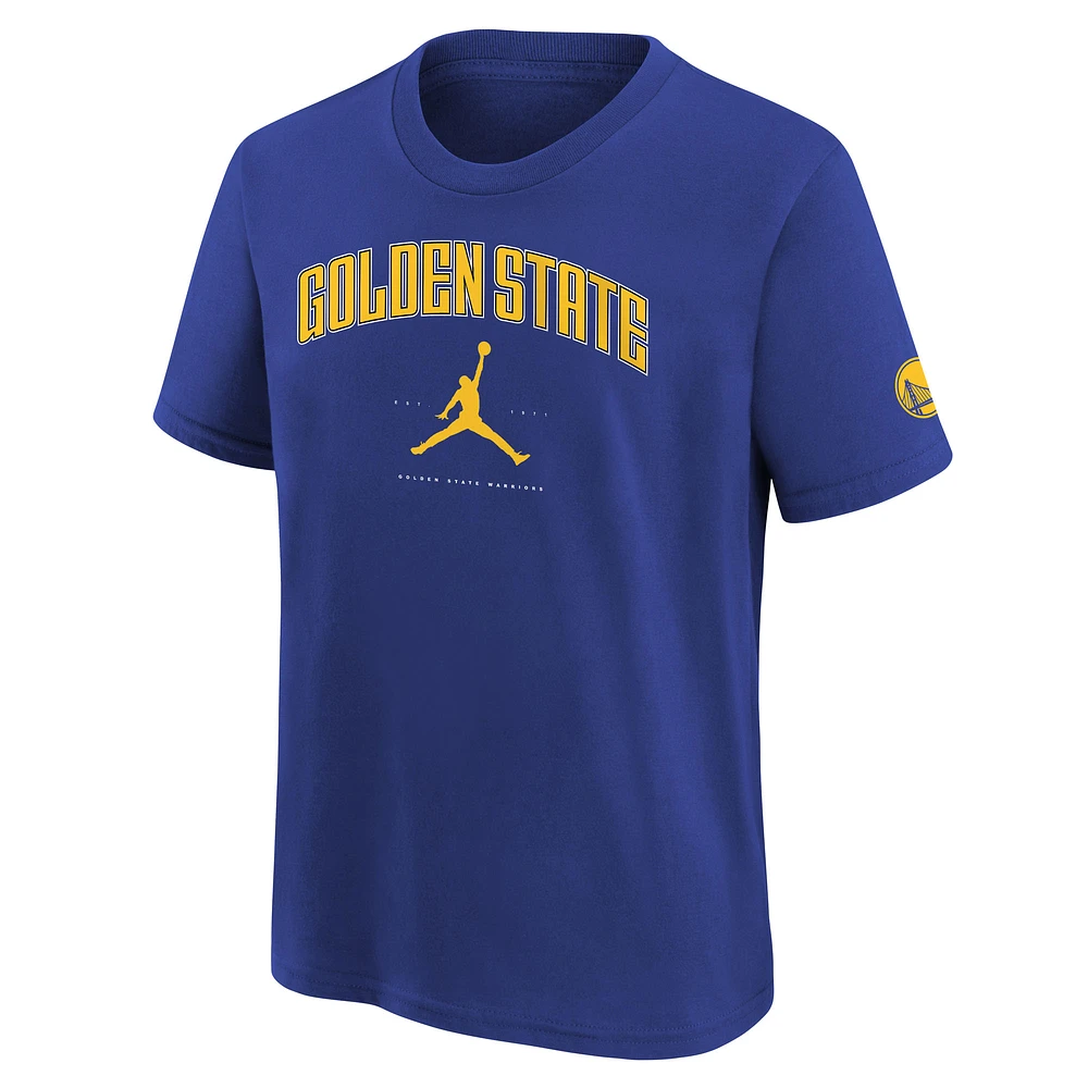 T-shirt Jordan Brand Royal Golden State Warriors Essential Cities pour jeunes