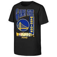 T-shirt noir pour jeunes Golden State Warriors, éliminatoires NBA 2025