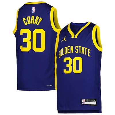 Youth Jordan Brand Stephen Curry Blue Golden State Warriors Swingman Jersey - Statement Edition