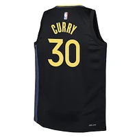 Maillot Jordan Brand Stephen Curry Navy Golden State Warriors Swingman pour jeunes - Édition Statement