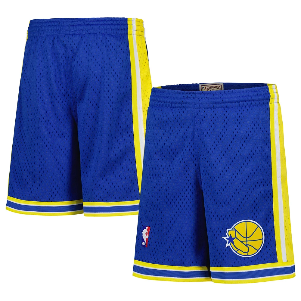 Short Swingman Mitchell & Ness Royal Golden State Warriors Hardwood Classics pour jeune