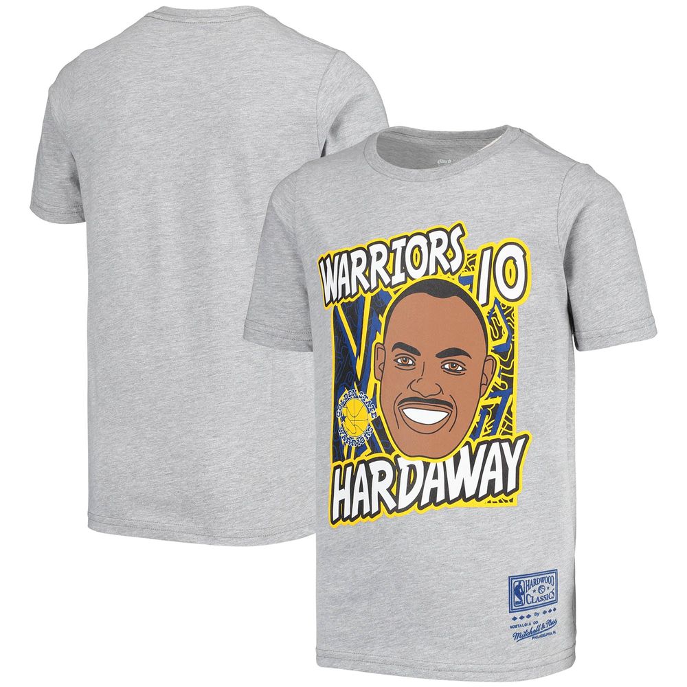 Youth Mitchell & Ness Tim Hardaway Gray Golden State Warriors Hardwood Classics King of the Court Player T-Shirt