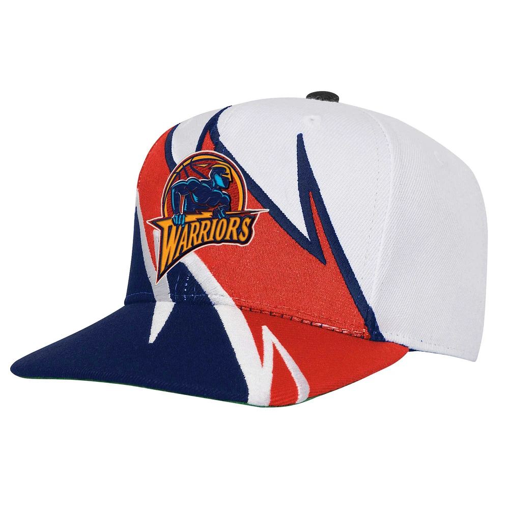 Casquette snapback blanche Golden State Warriors Wave Runner Mitchell & Ness pour jeunes