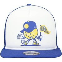 Casquette Snapback 9FIFTY New Era pour jeunes, blanc/Royal Golden State Warriors Court Sport Mascot