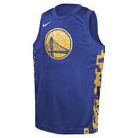 Maillot Nike Royal Golden State Warriors Courtside pour les cinq équipes de départ jeunes