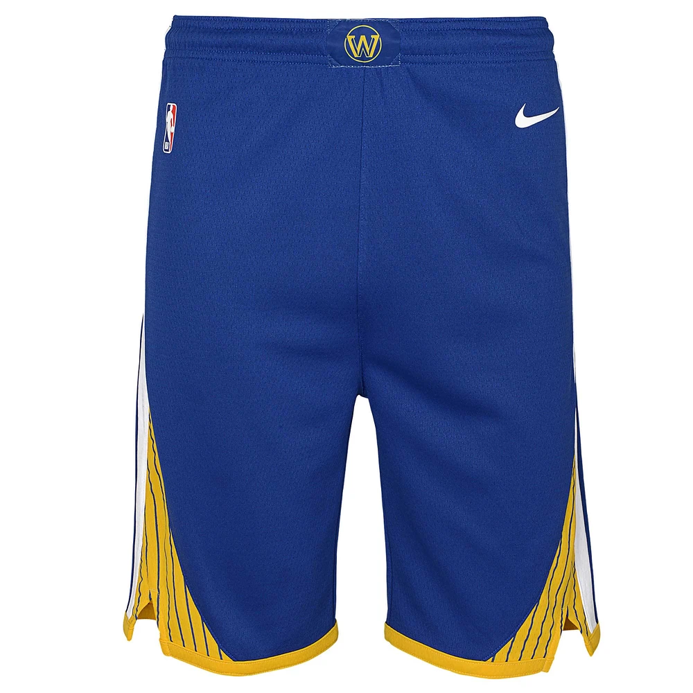 Short Nike Royal Golden State Warriors Icon Edition en maille Performance Swingman pour jeune