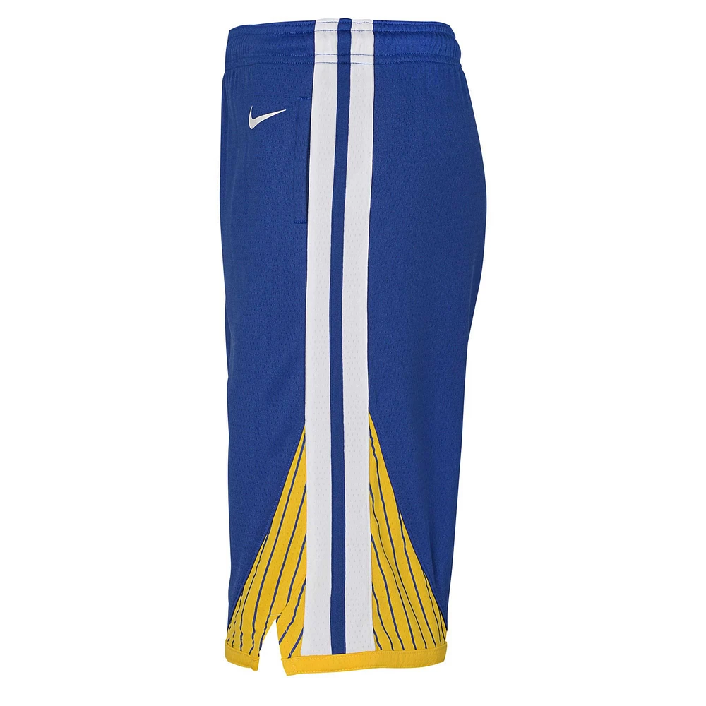 Short Nike Royal Golden State Warriors Icon Edition en maille Performance Swingman pour jeune