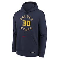 Youth Nike Stephen Curry Navy Golden State Warriors 2024/25 City Edition Name & Number Pullover Hoodie