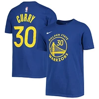 Youth Nike Stephen Curry Royal Golden State Warriors Logo Name & Number Performance T-Shirt