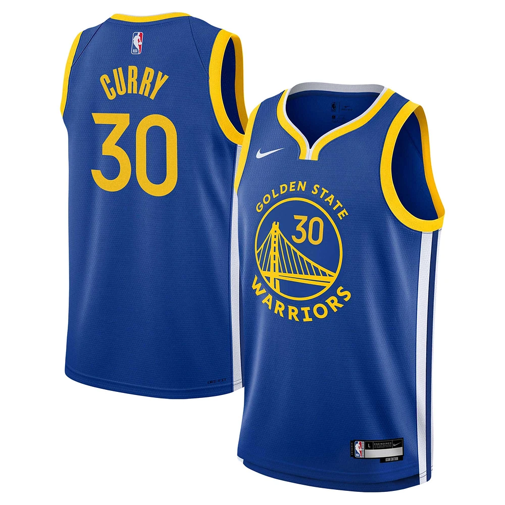 Maillot Swingman Nike Stephen Curry Royal Golden State Warriors pour Jeune - Édition Icône