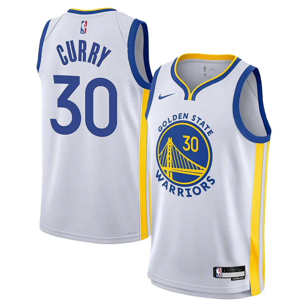 Youth Nike Stephen Curry White Golden State Warriors Swingman Jersey - Association Edition