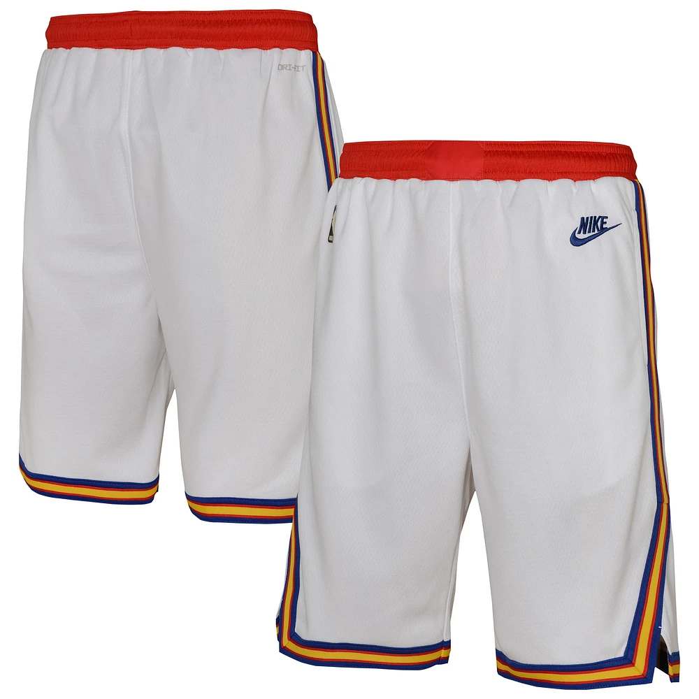 Short de performance Nike blanc Golden State Warriors City Edition Swingman pour jeune garçon 2024/25