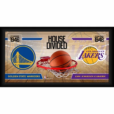 Collage encadré 10" x 20" des Golden State Warriors contre les Los Angeles Lakers