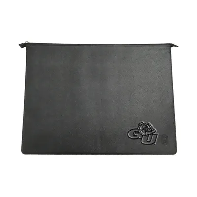 Gonzaga Bulldogs Debossed Faux Leather Laptop Case - Black