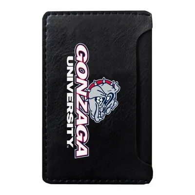 Gonzaga Bulldogs Faux Leather Phone Wallet Sleeve - Black