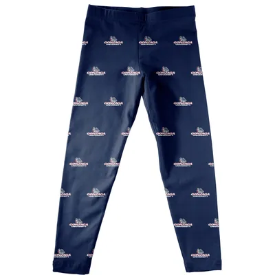 Gonzaga Bulldogs Girls Youth All Over Print Leggings - Navy