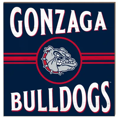 Gonzaga Bulldogs 10'' x 10'' Retro Team Sign