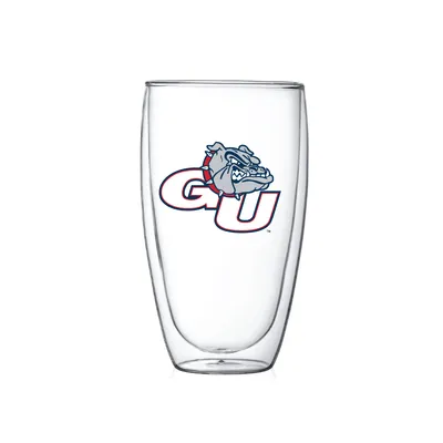 Gonzaga Bulldogs 15oz. Double Wall Thermo Glass