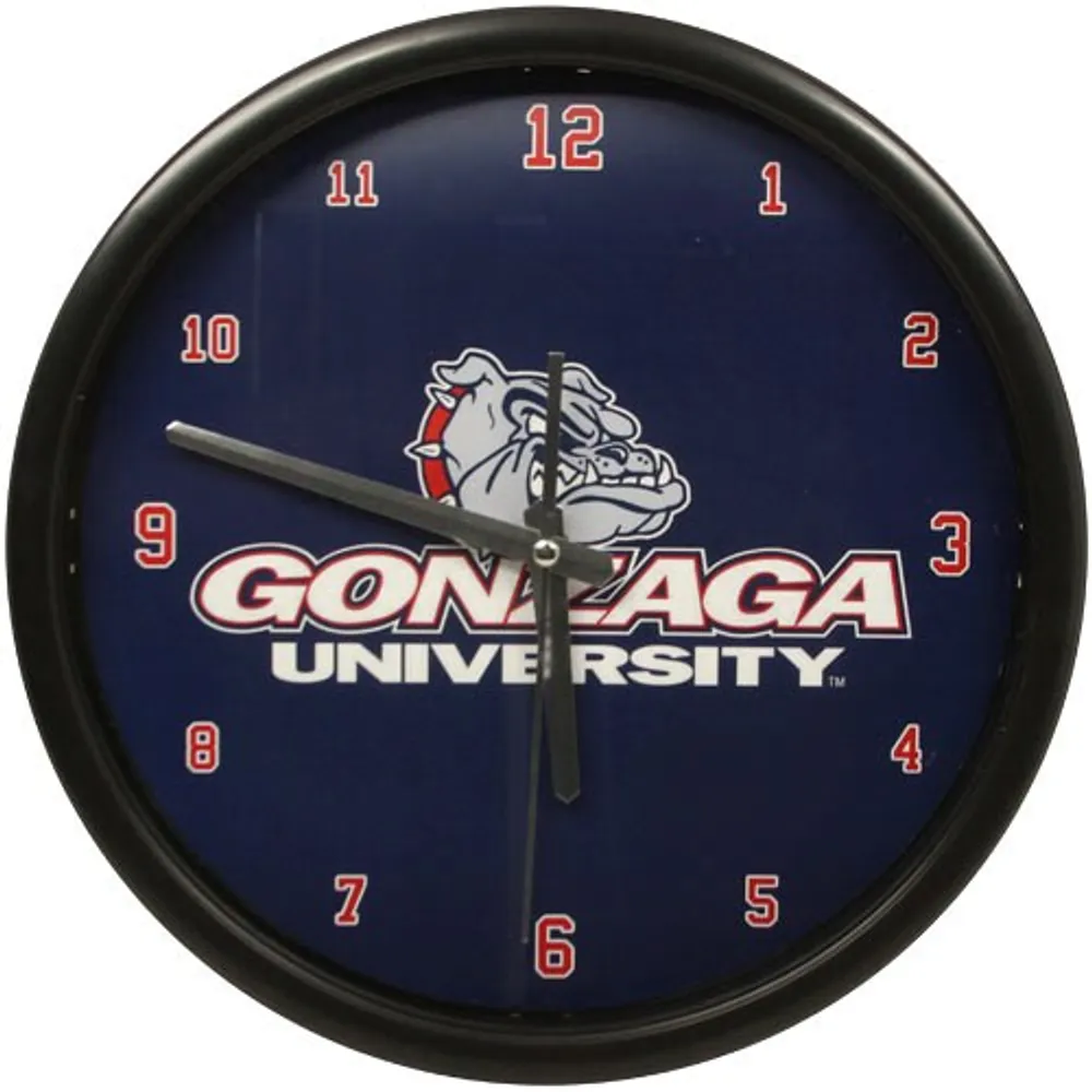 Gonzaga Bulldogs Black Rim Basic Clock