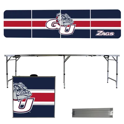 Gonzaga Bulldogs Striped Design 8' Portable Folding Tailgate Table