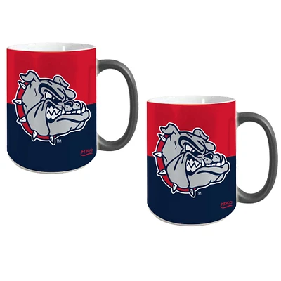 Ensemble de deux tasses à café révélatrices Gonzaga Bulldogs