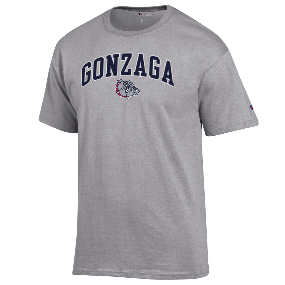 Men's Champion  Heather Gray Gonzaga Bulldogs Arch Over Logo T-Shirt