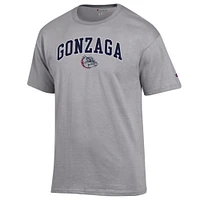 Men's Champion  Heather Gray Gonzaga Bulldogs Arch Over Logo T-Shirt