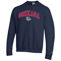 Sweat-shirt à enfiler avec logo Arch Over Champion Navy Gonzaga Bulldogs pour homme