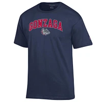 T-shirt Champion Navy Gonzaga Bulldogs pour homme avec logo Arch Over