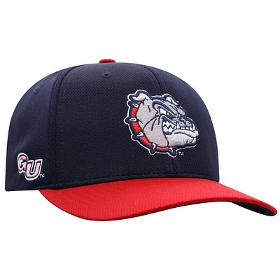Men's Top of the World  True Navy Gonzaga Bulldogs Reflex Fitted Hat