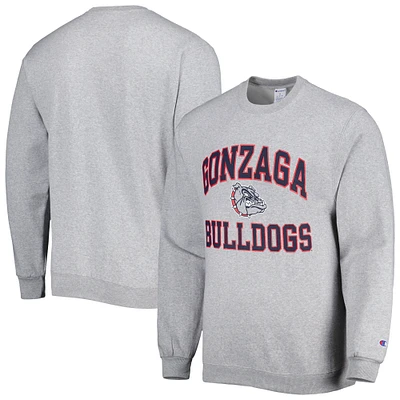 Sweat-shirt Champion gris chiné Gonzaga Bulldogs High Motor pour homme