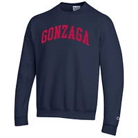 Men's Champion  Navy Gonzaga Bulldogs Basic Arch Fleece Pullover Sweatshirt