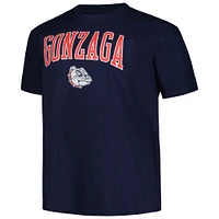 Men's Champion Navy Gonzaga Bulldogs Big & Tall Arch Over Logo T-Shirt