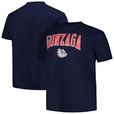 Champion Navy Gonzaga Bulldogs Big & Tall Arch Over Logo T-shirt pour hommes