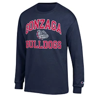 Men's Champion Navy Gonzaga Bulldogs High Motor Long Sleeve T-Shirt