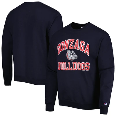 Men's Champion Navy Gonzaga Bulldogs High Motor Pullover Sweatshirt