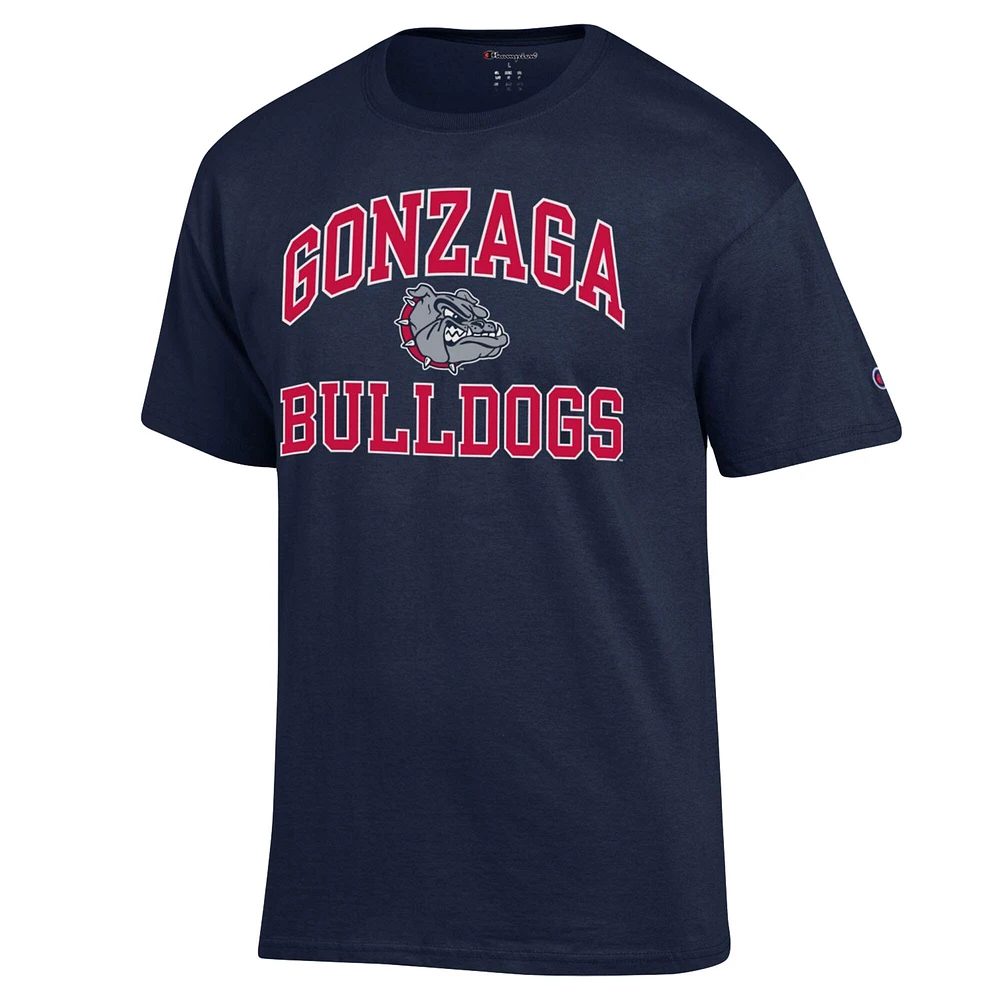 T-shirt pour homme Champion bleu marine Gonzaga Bulldogs High Motor