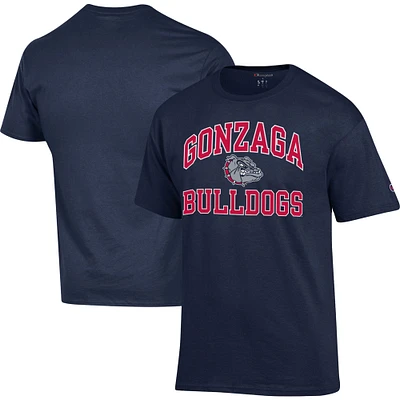 T-shirt pour homme Champion bleu marine Gonzaga Bulldogs High Motor