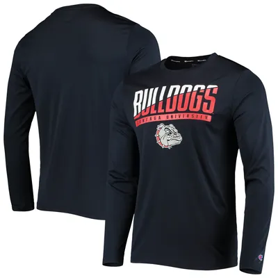 Gonzaga Bulldogs Champion Wordmark Slash Long Sleeve T-Shirt - Navy