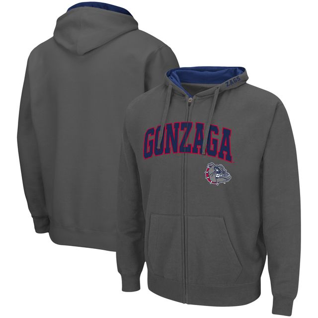 Sweat à capuche entièrement zippé Colosseum Gonzaga Bulldogs Arch & Logo 3.0 pour homme