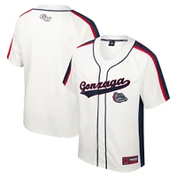 Men's Colosseum Cream Gonzaga Bulldogs Ruth Button-Up Baseball Jersey