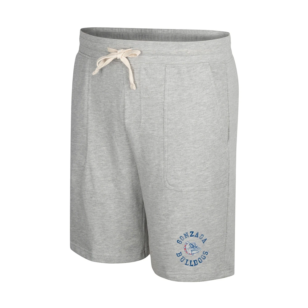 Colosseum Heather Grey Gonzaga Bulldogs Love To Hear This Terry Short pour homme