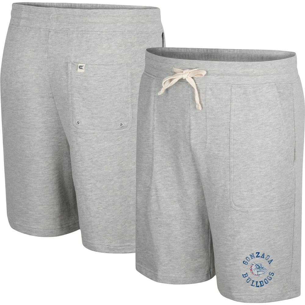 Colosseum Heather Grey Gonzaga Bulldogs Love To Hear This Terry Short pour homme