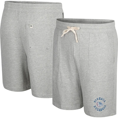 Men's Colosseum Heather Gray Gonzaga Bulldogs Love To Hear This Terry Shorts