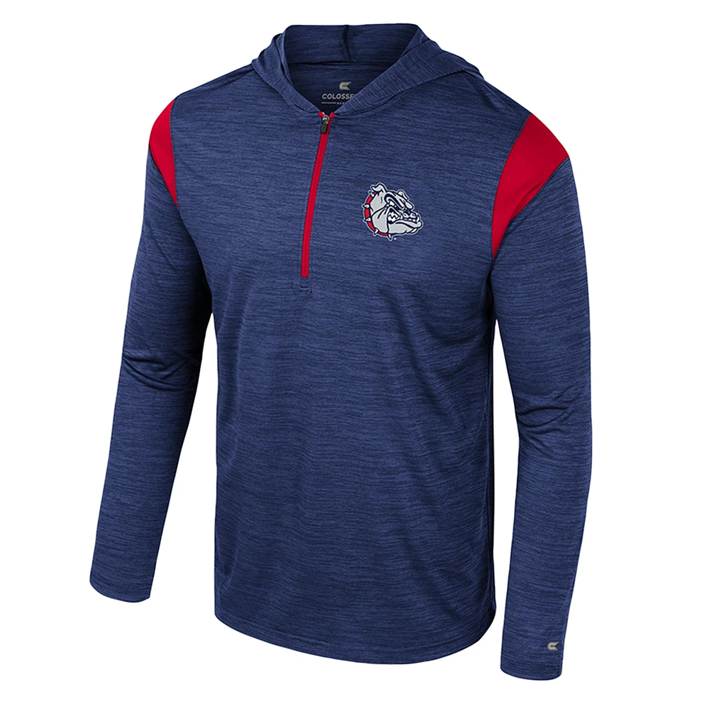 Men's Colosseum Navy Gonzaga Bulldogs Dozer Half-Zip Windshirt