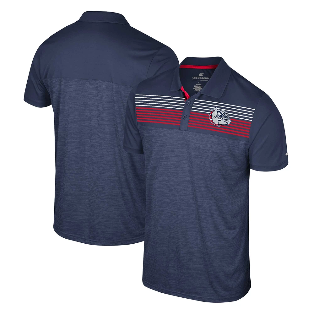 Men's Colosseum Navy Gonzaga Bulldogs Langmore Polo