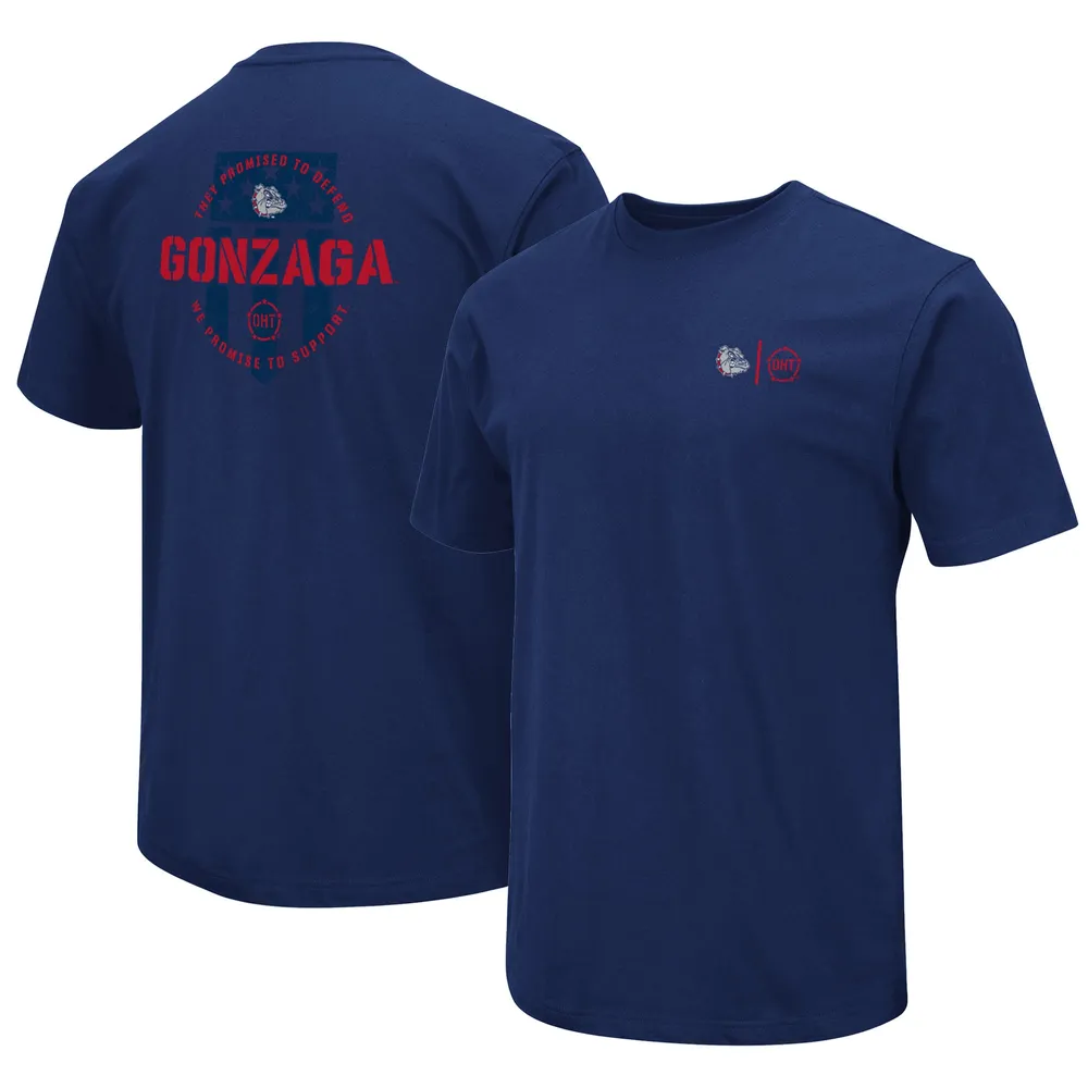 Men's Colosseum Navy Gonzaga Bulldogs OHT Military Appreciation T-Shirt