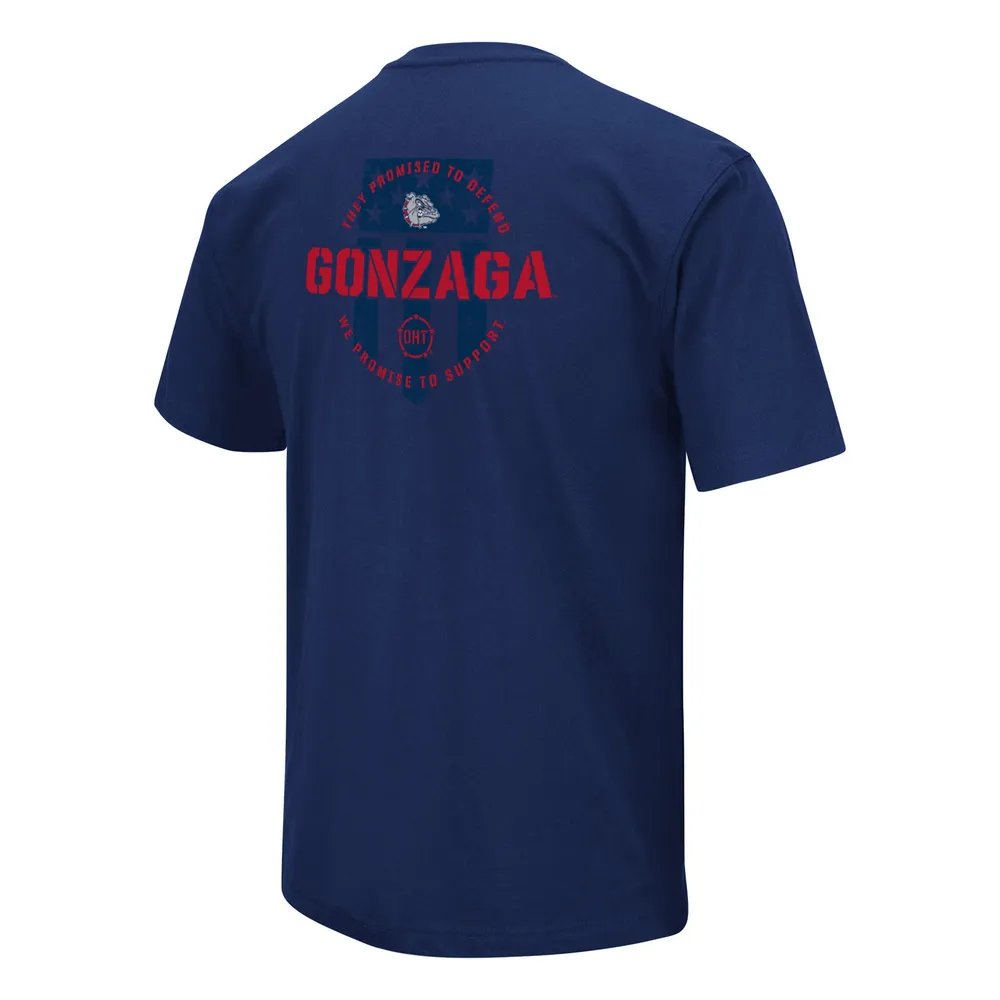 Colosseum Navy Gonzaga Bulldogs OHT T-shirt d'appréciation militaire pour homme